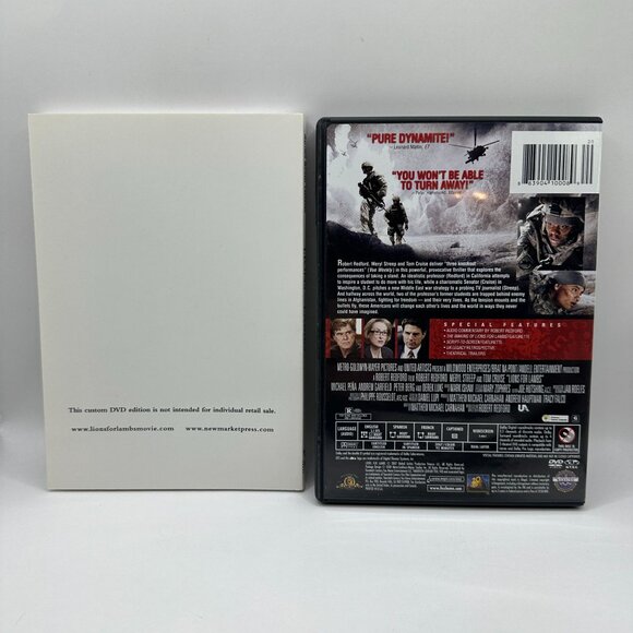 Lions For Lambs Widescreen DVD Robert Redford Meryl Streep Tom Cruise R Drama - Picture 5 of 6